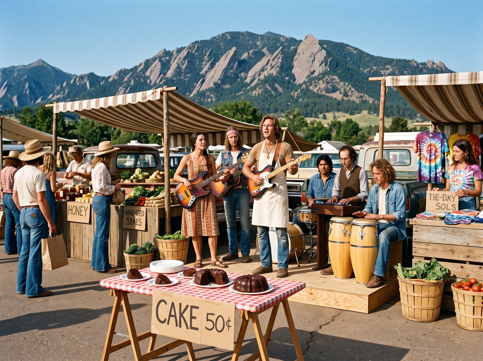 The band at the Boulder farmers market